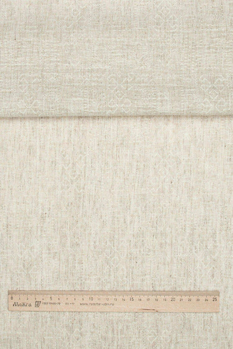 Luca-S Natural Pure Linen Wrinkled Fabric Rustic Color Luca-S Linen Fabrics - HobbyJobby