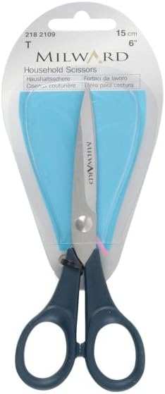 Milward Household Scissors with Plastic Handle, Multi-Colour, 15 cm