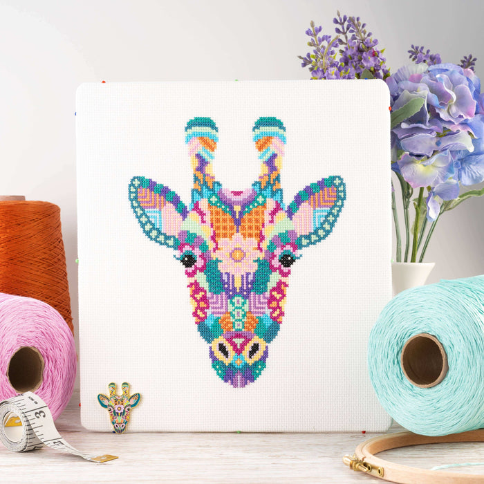 Mandala Giraffe Counted Cross Stitch Kit