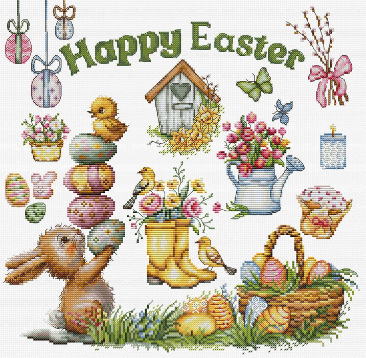 Cross Stitch Kit Luca-S - Happy Easter, B7048