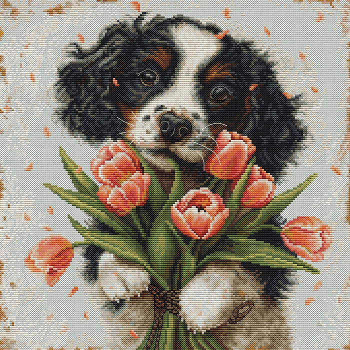 Cross Stitch Kit Luca-S - The Cocker Spaniel Puppy, BU5067