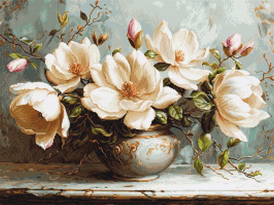 Cross Stitch Kit Luca-S GOLD - The Mysterious Magnolias, B707