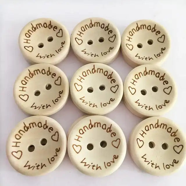 Natural Wooden Buttons ( 1PC )