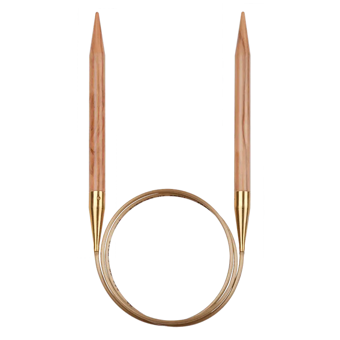 AddiNature Olive Wood Circular Needle 80cm Addi Circular Knitting Needles - HobbyJobby