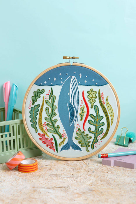 Stargazing Whale Embroidery Kit
