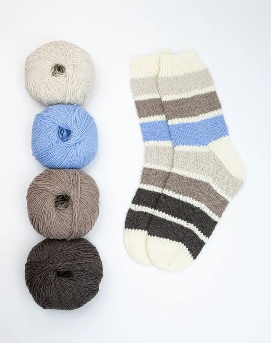 Coastal Stripes Socks - Luca - S Yarns