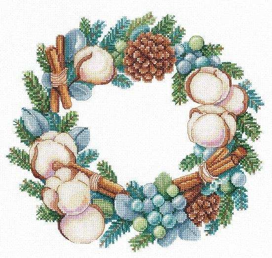 Cross Stitch Kit Andriana - Winter aroma, W-06 Andriana Cross Stitch Kits - HobbyJobby