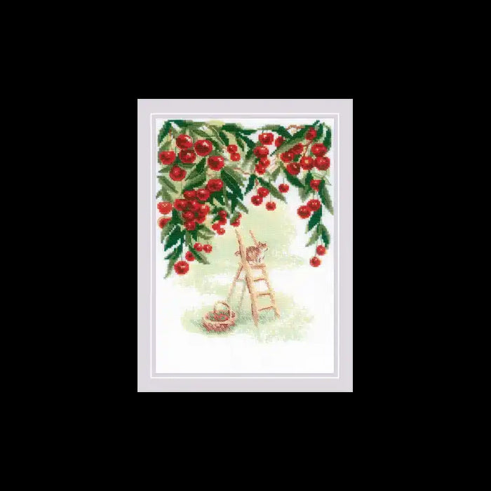 Cross Stitch Kit Riolis - "CHERRY GARDEN" 21X30 SR2205