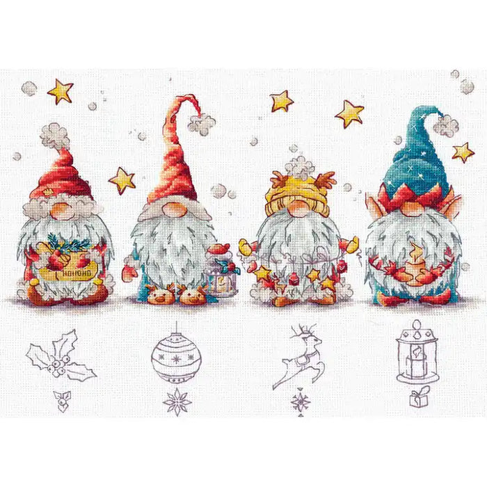 Cross Stitch Kit Andriana - "CHRISTMAS GNOMES" SANR-55