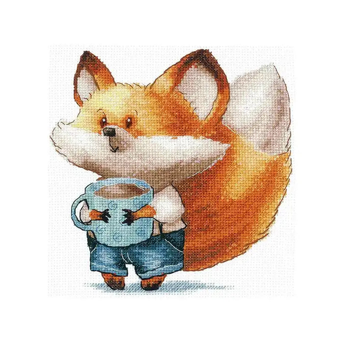 Cross Stitch Kit Andriana - "COFFEE LOVERS. FOX" SANK-67