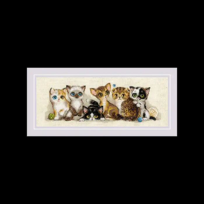 Cross Stitch Kit Riolis - "KITTENS" 40X15 SR2180