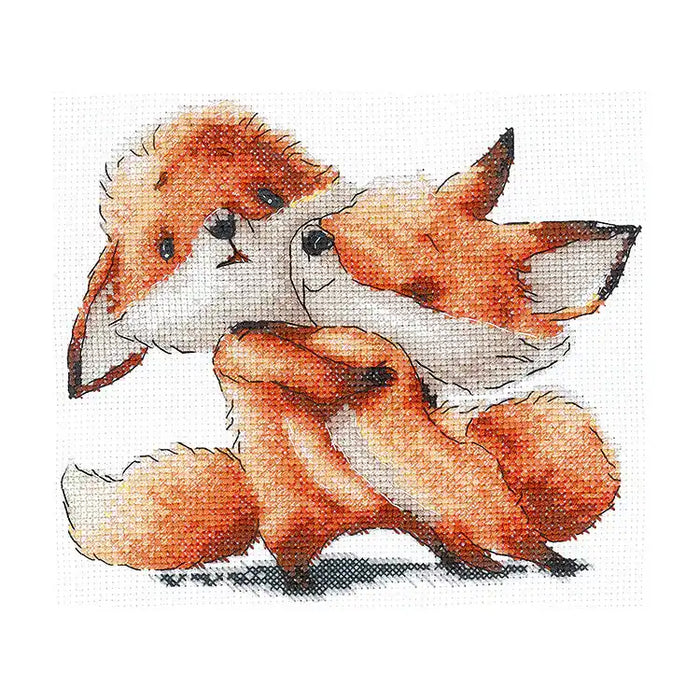 Cross Stitch Kit Andriana - "RED FOXES" SANR-54