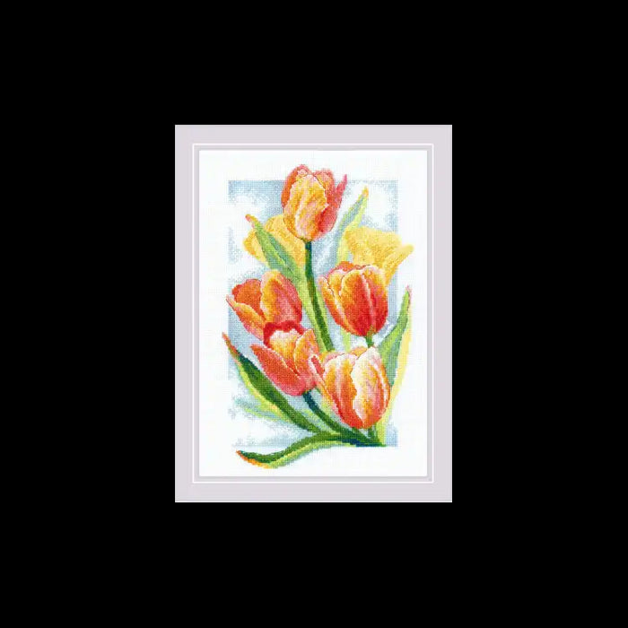 Cross Stitch Kit Riolis - "SPRING GLOW. TULIPS" 21X30 SR2191