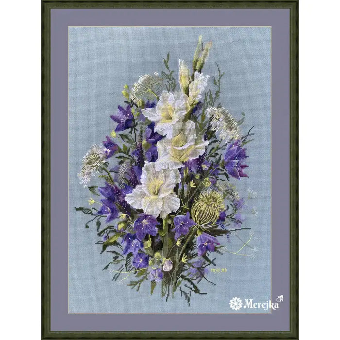 Cross Stitch Kit Merejka - "THE WHITE SWORD LILY" 39X27 SK223