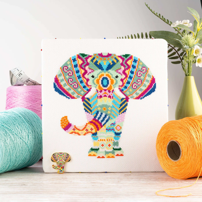Mandala Elephant Counted Cross Stitch Kit