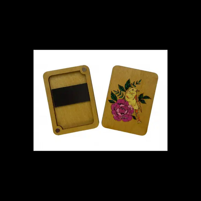 WOODEN NEEDLE CASE "BIRD" (HAND-PAINTED) KF056/4