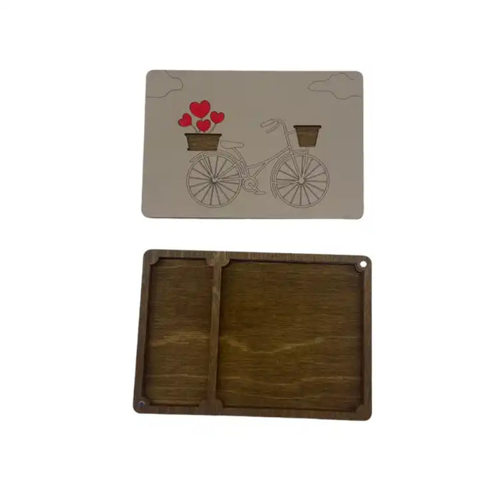 WOODEN BOX. SCISSORS CASE "ROMANCE" KF057/17