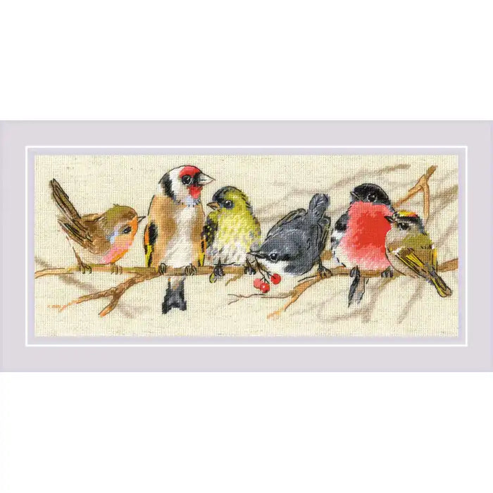 Cross Stitch Kit Riolis - "BIRDS ON THE BRANCH" 35X15 CM SR2250