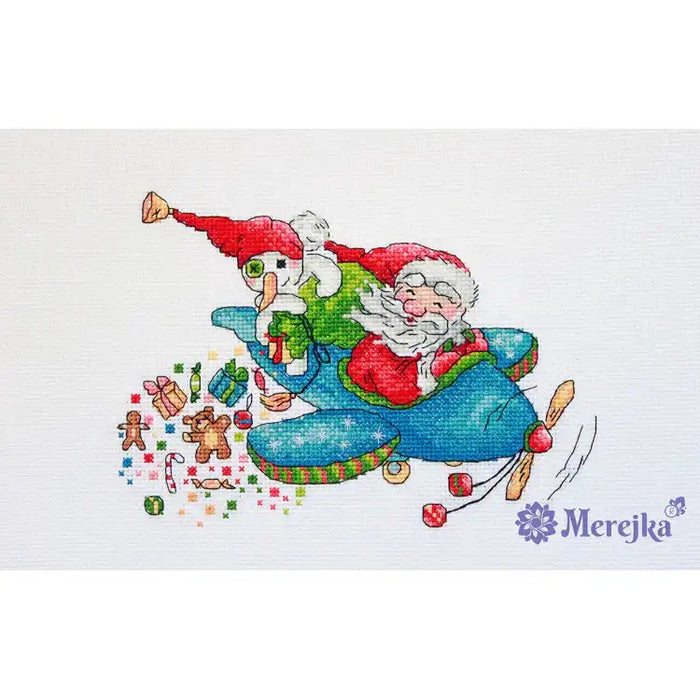 Cross Stitch Kit Merejka - CHRISTMAS FLIGHT SK113