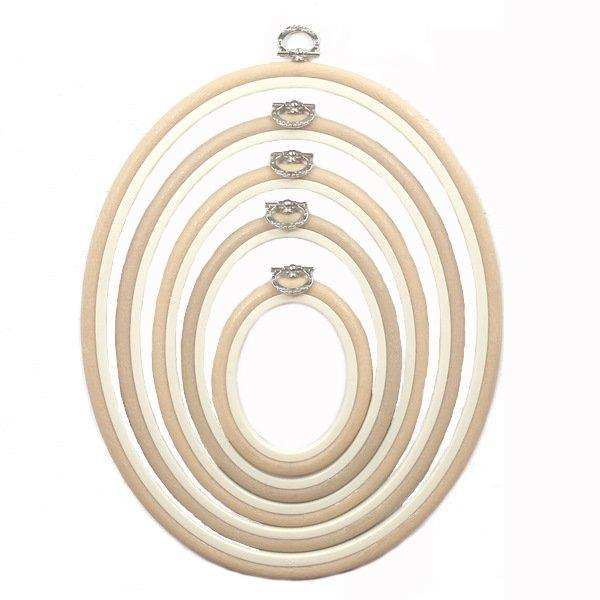 Sand Embroidery Hoop - Oval Nurge Flexible Hoop Hoops - HobbyJobby