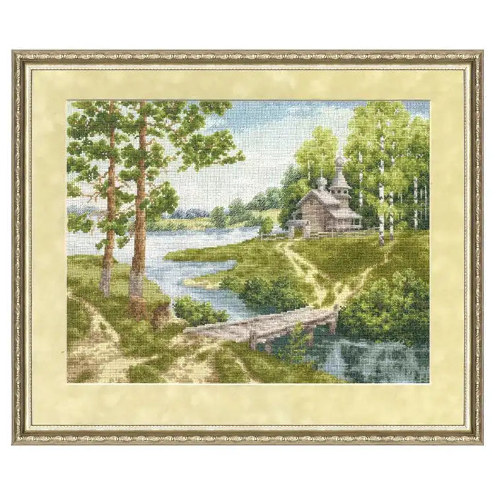CROSS STITCH KIT - CHAPEL BY THE RIVERBANK S/VM014