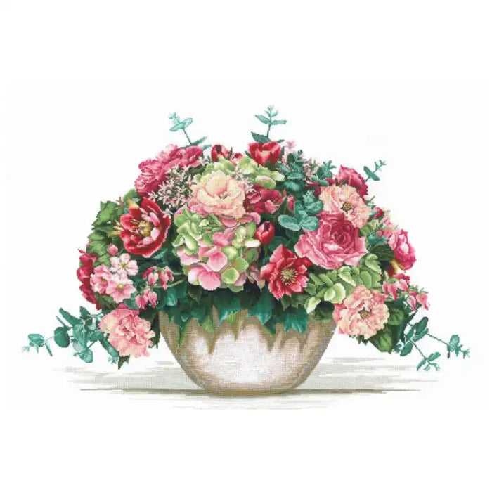Cross Stitch Kit Andriana - BOUQUET WITH HYDRANGEA SANB-16