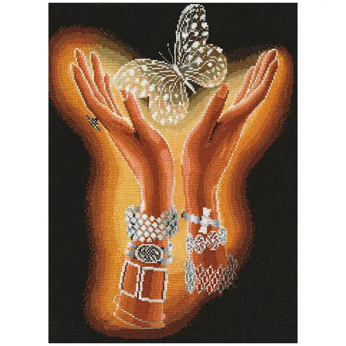 Cross Stitch Kit Andriana - CHRYSTAL BUTTERFLY SANH-04
