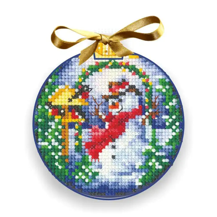 Cross Stitch Kit Andriana - CHRISTMAS BALLS SNOWMAN SANN-25