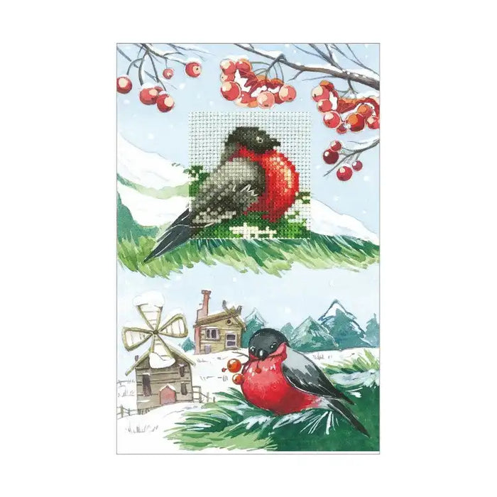 Cross Stitch Kit Andriana - CARDS BULLFINCHES SANO-14
