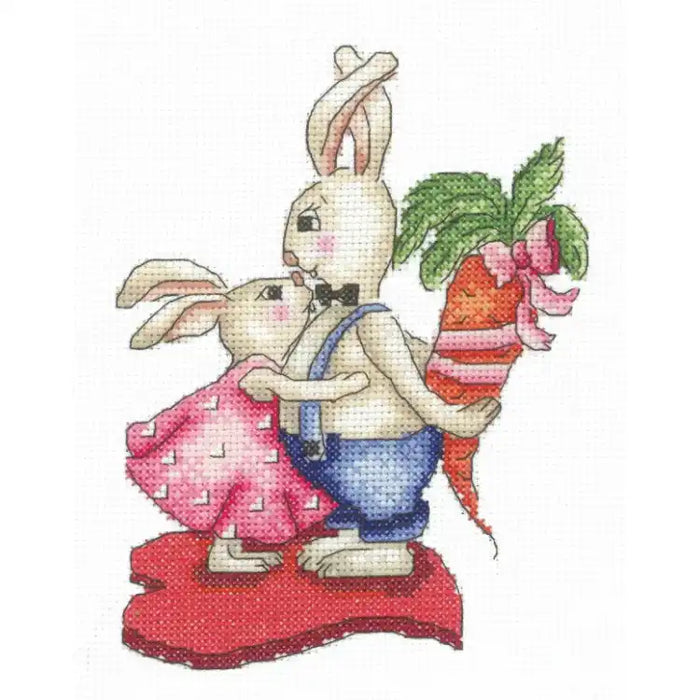 Cross Stitch Kit Andriana - BUNNIES LOVE AND CARROTS SANZ-38