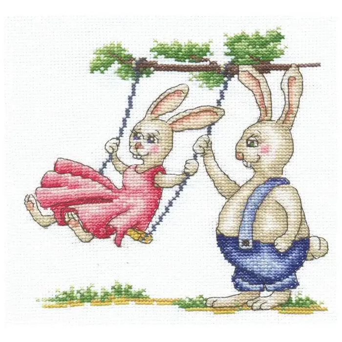 Cross Stitch Kit Andriana - BUNNIES FIRST DATE SANZ-39