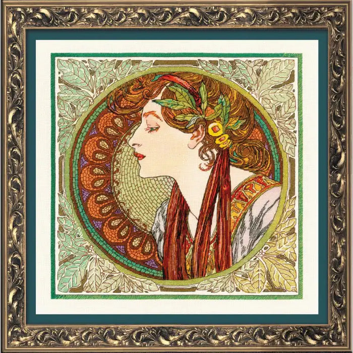 Cross Stitch Kit Riolis - LAUREL AFTER A. MUCHA'S ARTWORK SR100/061