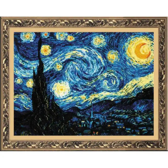 Cross Stitch Kit Riolis - STARRY NIGHT AFTER VAN GOGH`S PAINTING 1088
