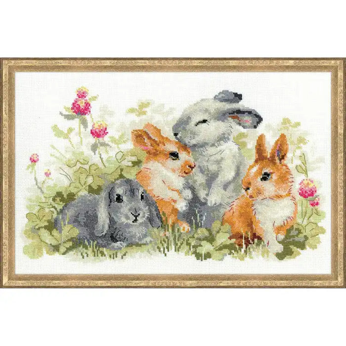 Cross Stitch Kit Riolis - FUNNY RABBITS 1416