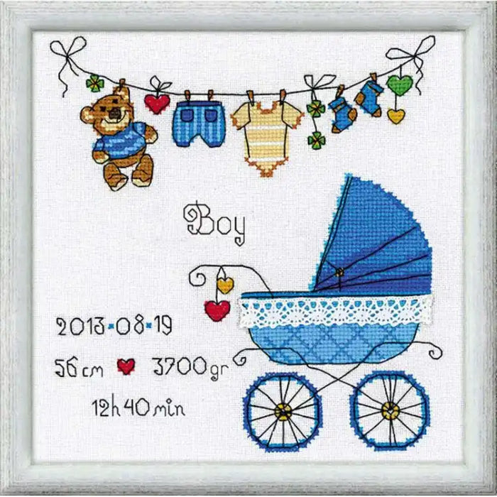 Cross Stitch Kit Riolis - IT'S A BOY! 1418