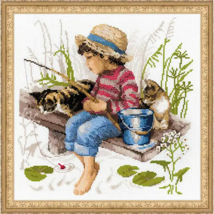 Cross Stitch Kit Riolis - LET'S GO FISHING 1470
