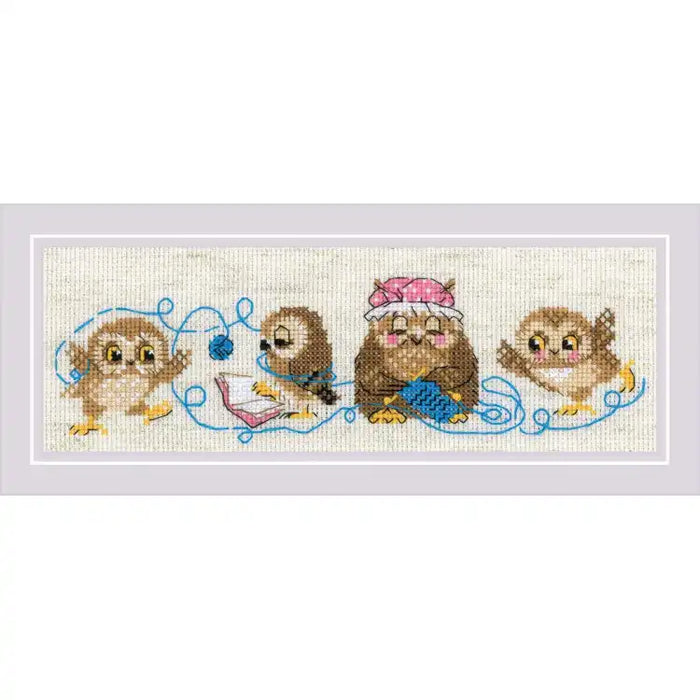 Cross Stitch Kit Riolis - THE OWL FAMILY SR1936