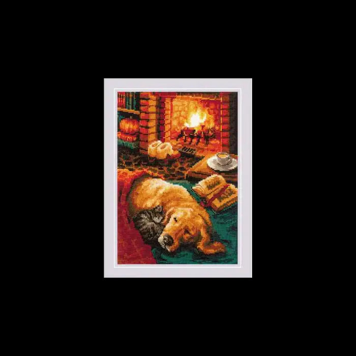 Cross Stitch Kit Riolis - BY THE FIREPLACE SR2004