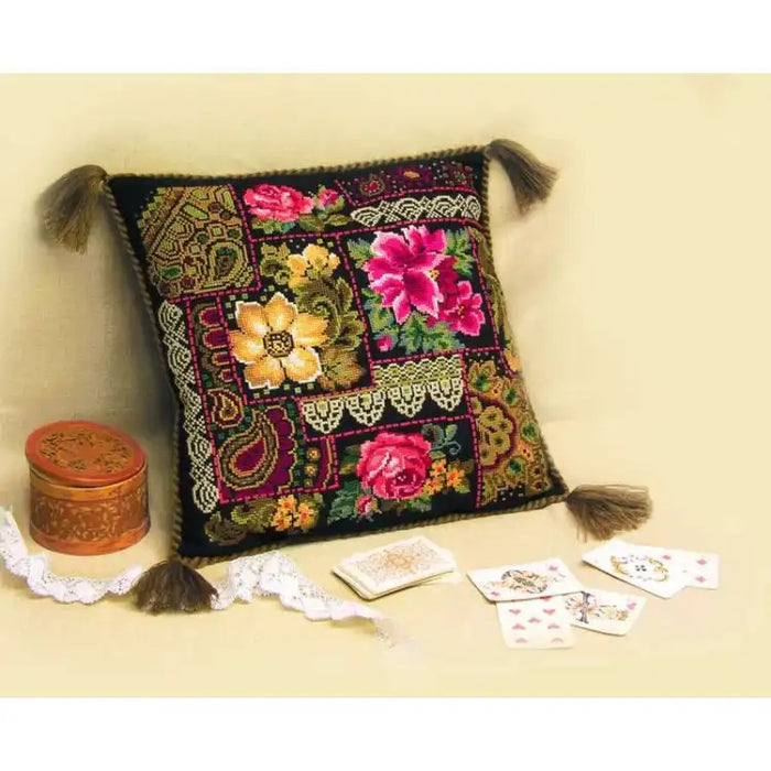 Cross Stitch Kit Riolis - FLOWERS ARRANGEMENT CUSHION 761