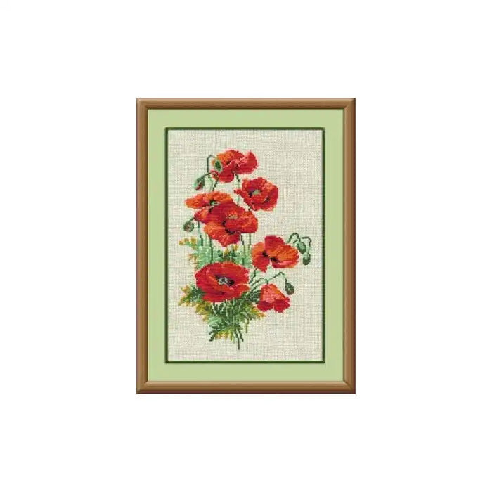 Cross Stitch Kit Riolis - WILD POPPIES 808