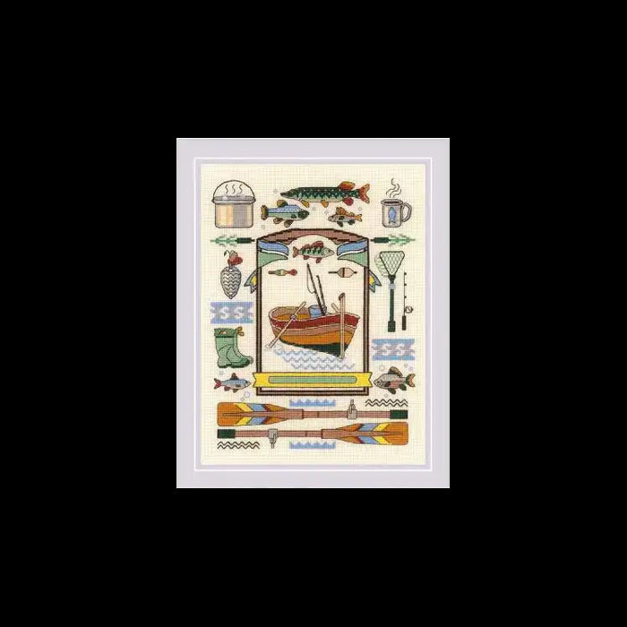 Cross Stitch Kit Riolis - FISHING 18X24 SR2050