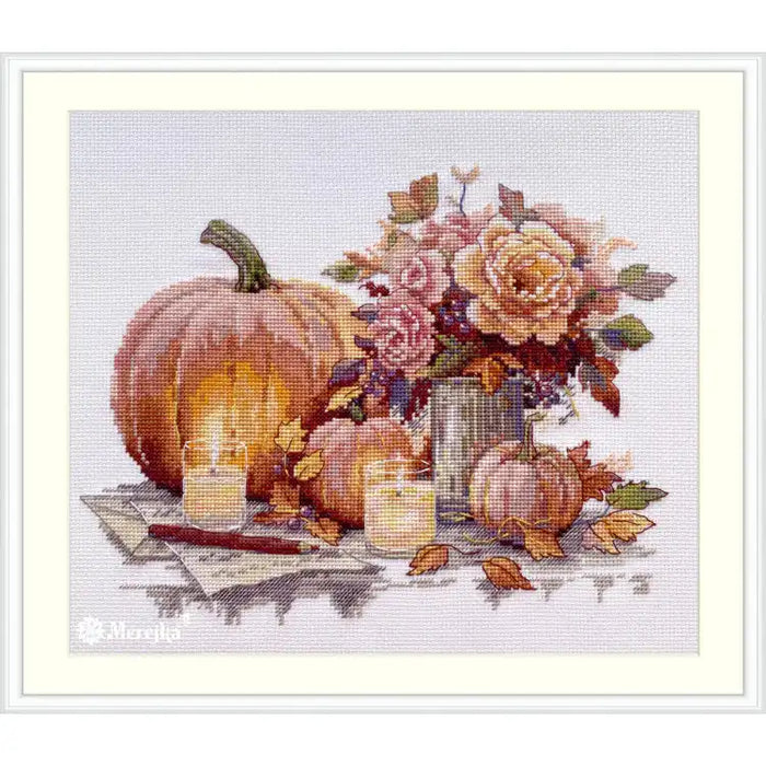 Cross Stitch Kit Merejka - "STILL LIFE WITH PUMPKINS" 19X24 SK241A