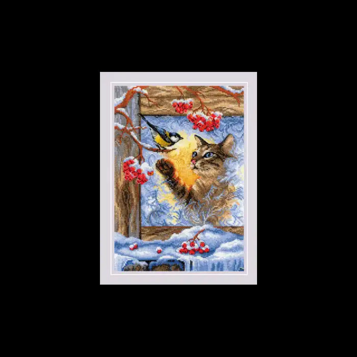 Cross Stitch Kit Riolis - MEETING AT THE WINDOW 21X30 SR2049