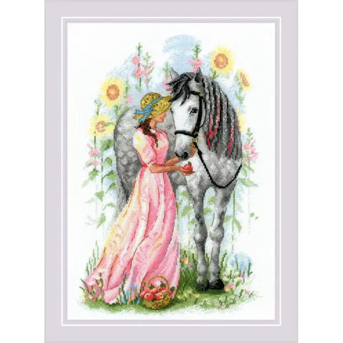 Cross Stitch Kit Riolis - HORSE GIRL 21X30 SR2071