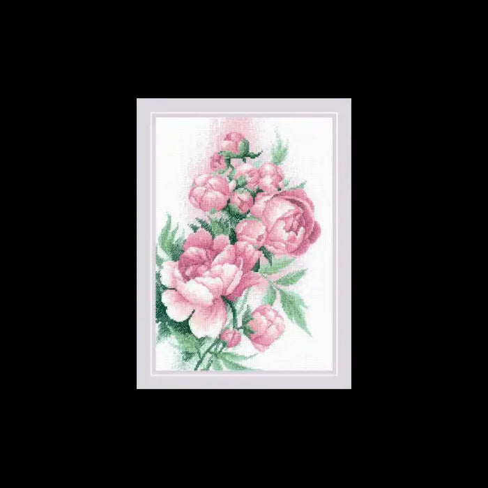 Cross Stitch Kit Riolis - LUSH PEONIES 21X30 SR2138