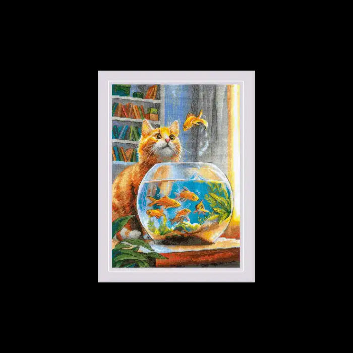 Cross Stitch Kit Riolis - "GINGER OBSERVER" 21X30 SR2218