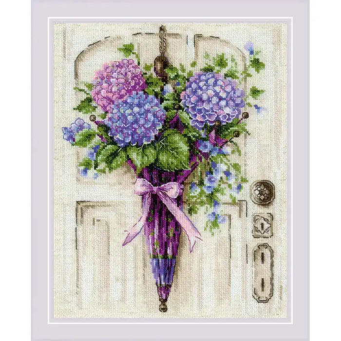 Cross Stitch Kit Riolis - UMBRELLA WREATH 24X30 SR2087