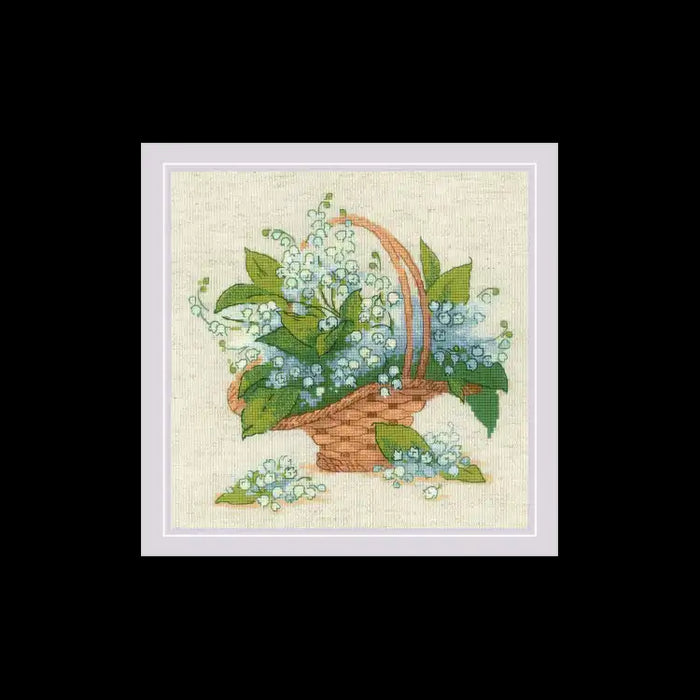 Cross Stitch Kit Riolis - FOREST LILY OF THE VALLEY 25X25 SR2069