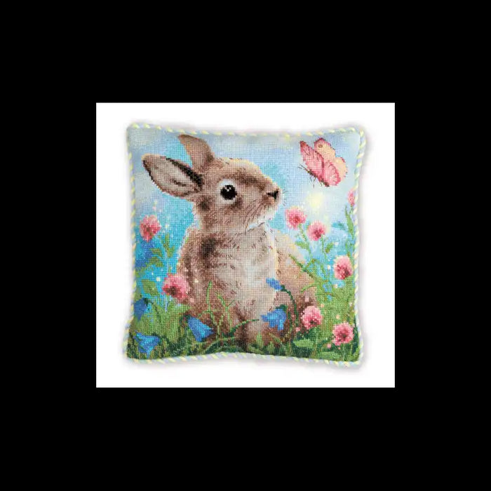 Cross Stitch Kit Riolis - BUNNY IN CLOVER 30X30 SR2060