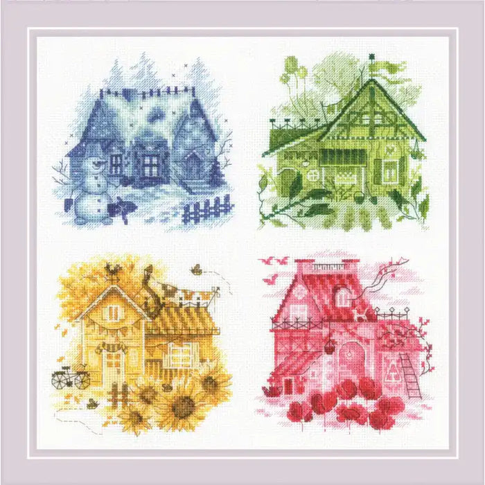 Cross Stitch Kit Riolis - "HAPPY STREET" 30X30 SR2143
